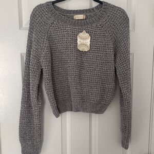 NWT. Altard State Chenille Charcoal Knit Sweater